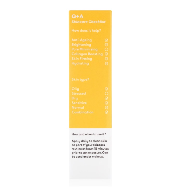 Q+A Peptide Anti-Ageing Daily Sunscreen SPF 50 High Protection 50ml